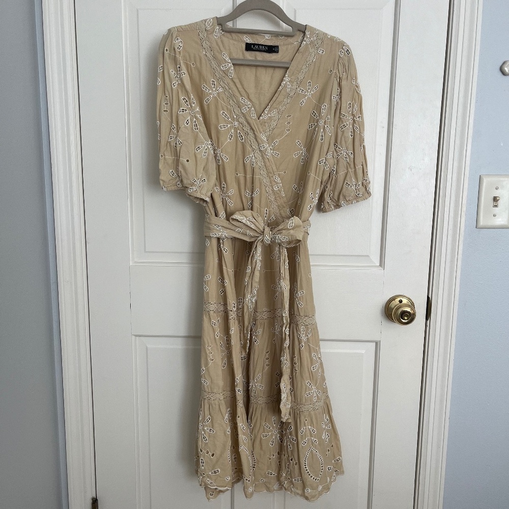 Cotton Eyelet Midi Dress